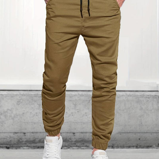 Men's Drawstring Joggers Casual Tapered Pants Fitness Cycling