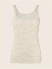 Waffle Knit Square Neck Tank Top for Women