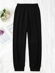Hearts Print Jogger Pants Drawstring Waist Casual Sports Sweatpants