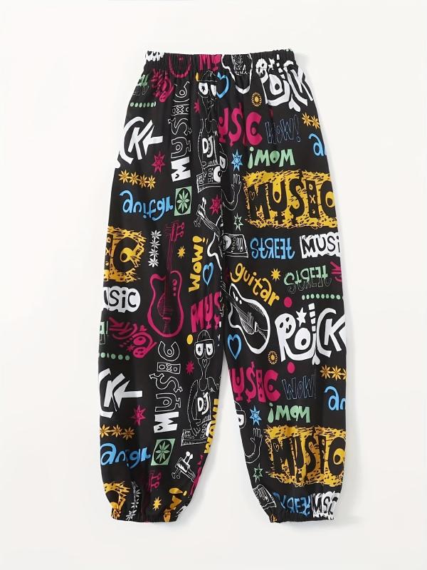 Carrot Pants Random Print Casual Pants Women's Clothing