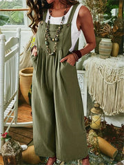 Wide Leg Jumpsuit Loose Pocket Casual Jumpsuit