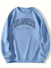 Los Angeles Preppy Sweatshirt Long Sleeve Casual Crew Neck Fall Winter Clothing