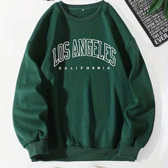Los Angeles Preppy Sweatshirt Long Sleeve Casual Crew Neck Fall Winter Clothing