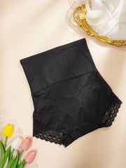 Lace Stitching High Waist Tummy Control Slimming Panties