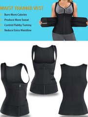Zipper Corset Tank Top Waist Trainer Tummy Control Body Shaper