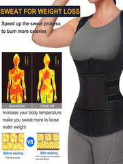 Zipper Corset Tank Top Waist Trainer Tummy Control Body Shaper
