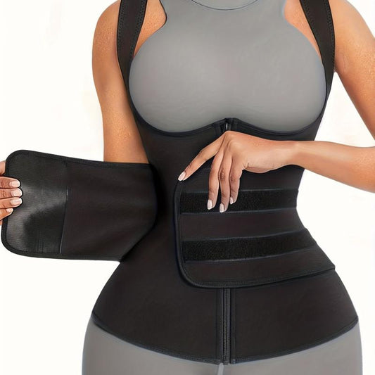 Zipper Corset Tank Top Waist Trainer Tummy Control Body Shaper