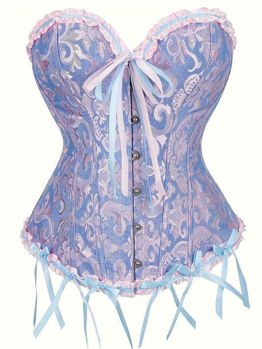 Strapless Corset Bustier Tummy Control Lace Up Body Shaper