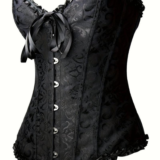 Strapless Corset Bustier Tummy Control Lace Up Body Shaper