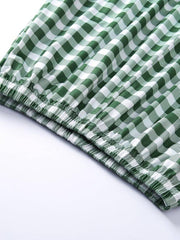 Plaid Pajama Bottoms Colorblock Comfort Loose Long Pants Women's Loungewear