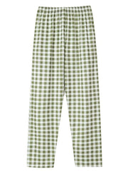 Plaid Pajama Bottoms Colorblock Comfort Loose Long Pants Women's Loungewear