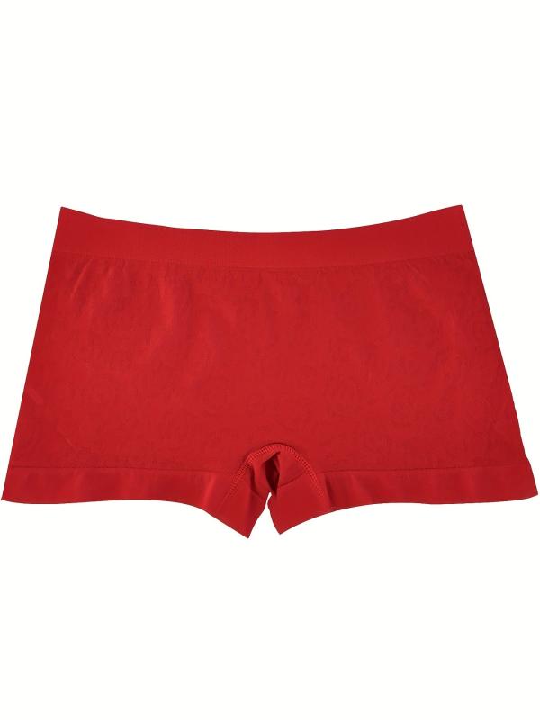 6pcs Jacquard Boyshort Panties Soft & Comfortable Seamless Panties