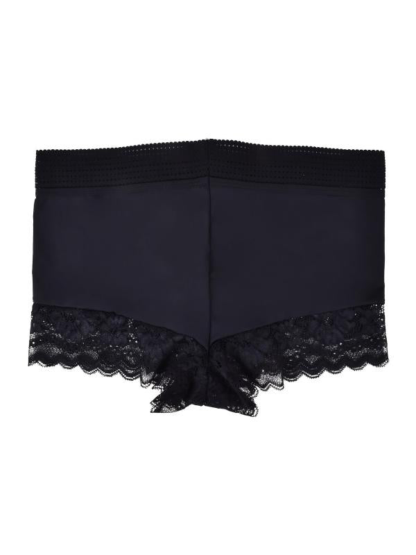 Lace Stitching Boyshort Panties Soft & Comfortable Intimates Women's Lingerie