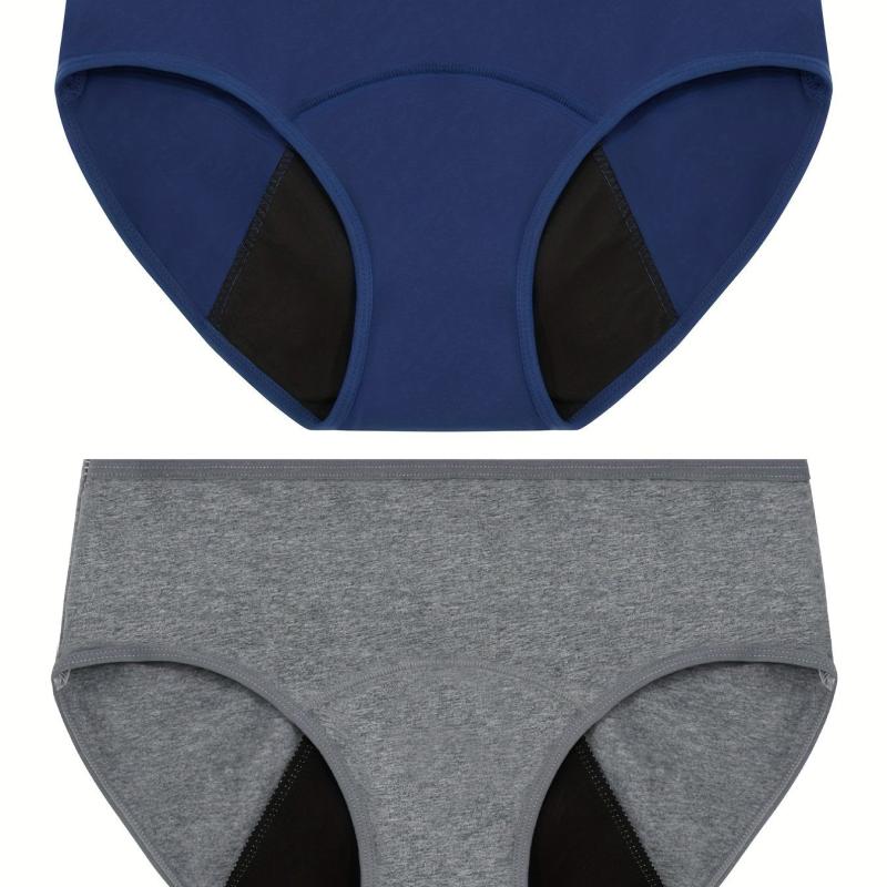 2pcs Cotton Period Panties Leak-proof Intimates Comfortable & Breathable