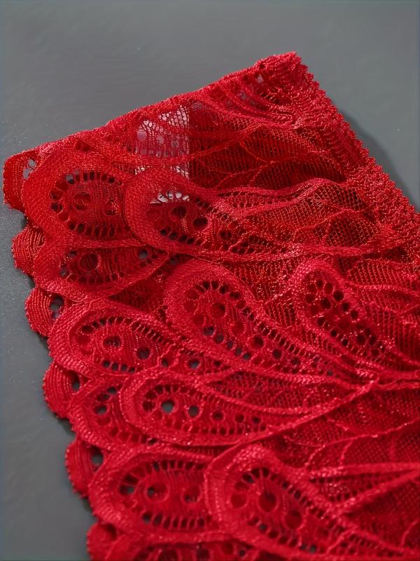 3pcs Lace Thongs Breathable & Comfy Panties Women's Lingerie