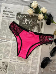 5pcs Lace Briefs Colorblock Intimates Panties Women's Lingerie