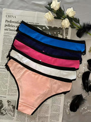 5pcs Lace Briefs Colorblock Intimates Panties Women's Lingerie