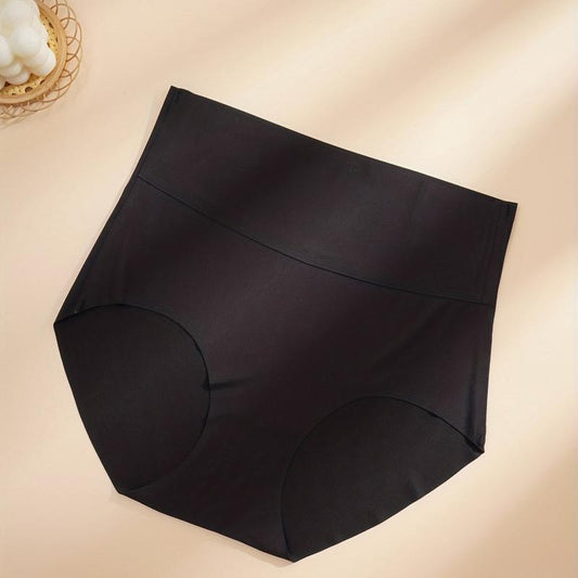 High Waist Stretchy Panties Seamless Solid Briefs Women's Lingerie