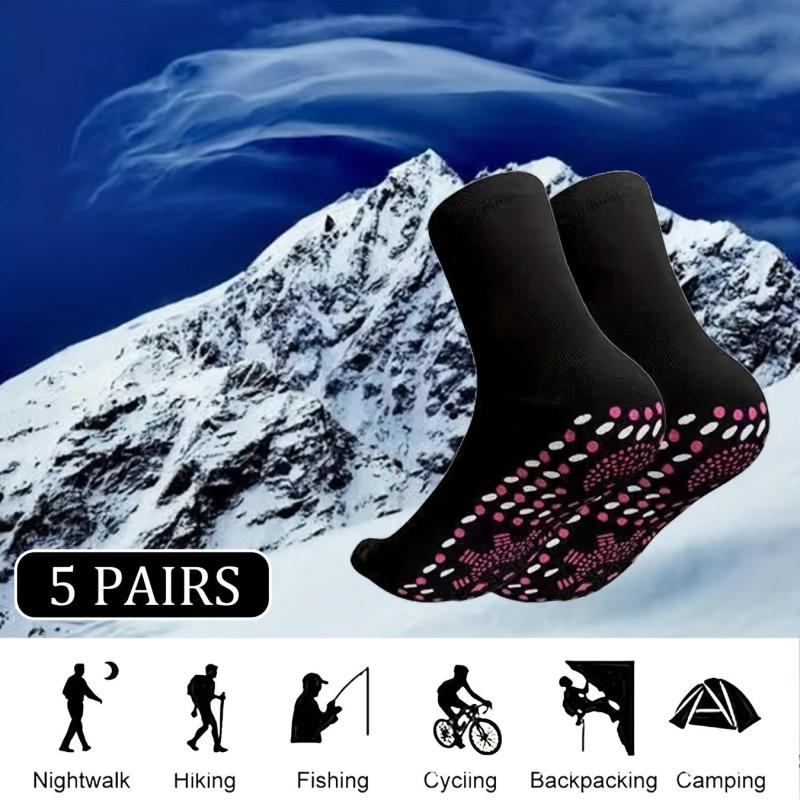 5 Pairs Self heating Socks For Women And Men Foot Massage Heated Socks