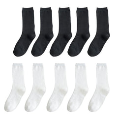 10 Pairs Candy Pile Socks - Comfortable & Breathable Mid Tube Women's Stockings