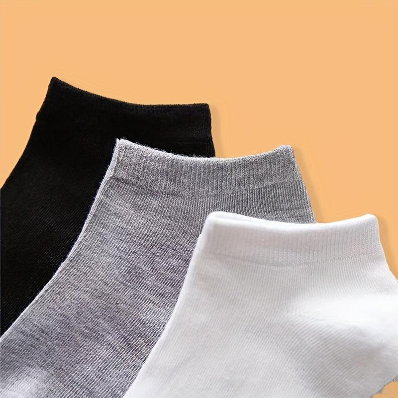 10 20 Pairs Solid Ankle Socks Soft Lightweight All Match Low Cut for Women Men