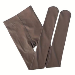 High Waist Opaque Elastic Pantyhose Slim Footed Stockings
