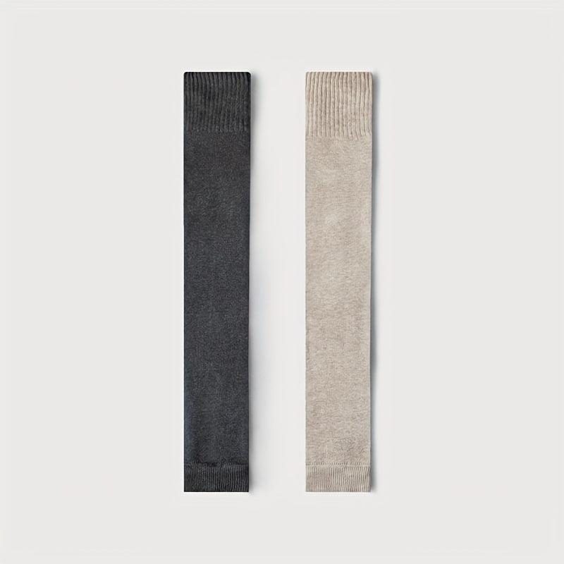 2 Pairs Solid Leg Warmers Over The Knee Socks Women's Stockings