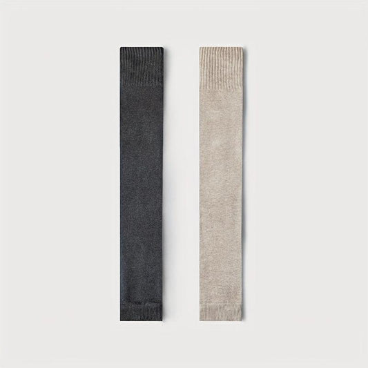 2 Pairs Solid Leg Warmers Over The Knee Socks Women's Stockings