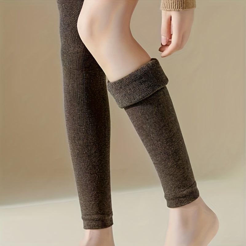 2 Pairs Solid Leg Warmers Over The Knee Socks Women's Stockings