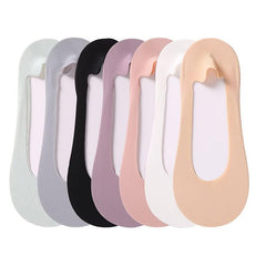 7 Pairs No Show Socks Assorted Non Slip Low Cut Women's Stockings