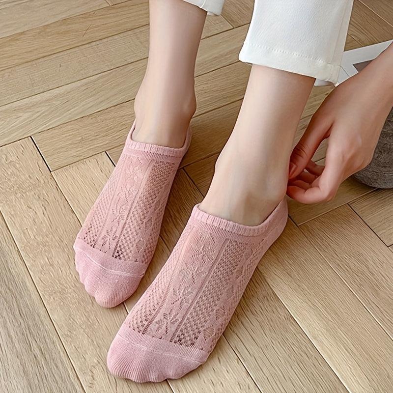 6 Pairs Floral Pattern Low Cut Ankle Socks Women's Stockings