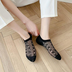 6 Pairs Floral Pattern Low Cut Ankle Socks Women's Stockings