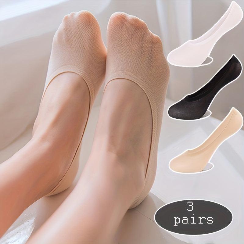 3 Pairs Invisible Socks Low Cut Ankle Socks Women's Stockings