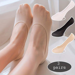 3 Pairs Invisible Socks Low Cut Ankle Socks Women's Stockings