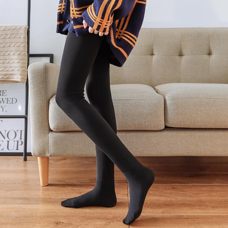 Plush Lined Thermal Tights High Waist Leggings Women's Stockings