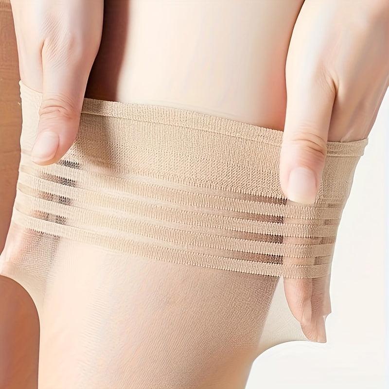 4 Pairs Striped Thigh High Stockings All-match Over The Knee Socks