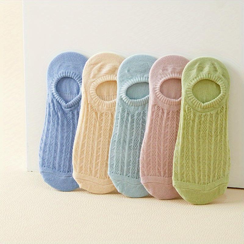 10 Pairs Mesh Ankle Socks Hollow Out Low Cut Stockings Women's Hosiery