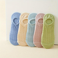 10 Pairs Mesh Ankle Socks Hollow Out Low Cut Stockings Women's Hosiery