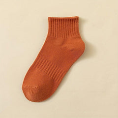 5 Pairs Women's Crew Short Socks Comfy & Breathable Stockings