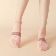 5 Pairs Smiling Face Print Socks Women's Ankle Stockings