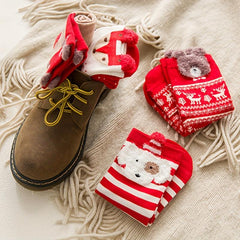 Cartoon Print Christmas Mid Tube Socks Women's Stockings & Hosiery
