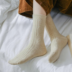 Thick & Warm Winter Argyle Crew Socks Women's Stocking