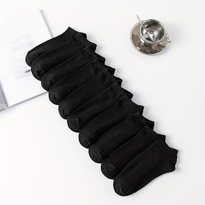 10 Pairs Solid Crew Socks Soft Low Cut Ankle Socks