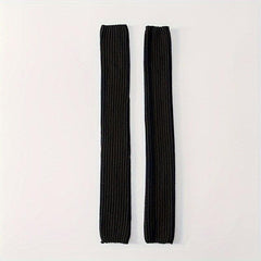 Solid Ribbed Leg Warmers Over Knee Socks Women's Stockings
