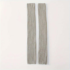 Solid Ribbed Leg Warmers Over Knee Socks Women's Stockings