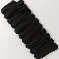 10 Pairs Solid Ankle Socks Soft & Lightweight Women's Stockings