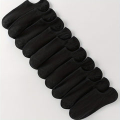10 Pairs Solid Ankle Socks Soft & Lightweight Women's Stockings