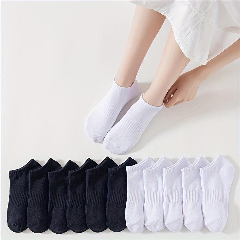 12 Pairs Comfy Breathable Ankle Socks Women's Stockings & Hosiery