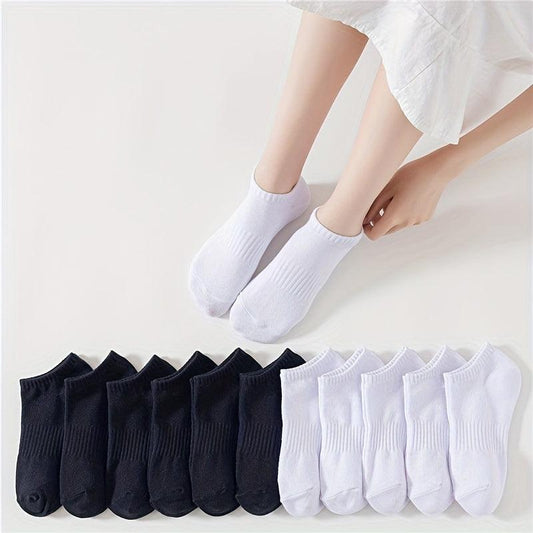 12 Pairs Comfy Breathable Ankle Socks Women's Stockings & Hosiery
