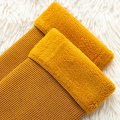 5 Pairs Plush Lined Socks Comfy & Warm Mid Tube Women's Stockings